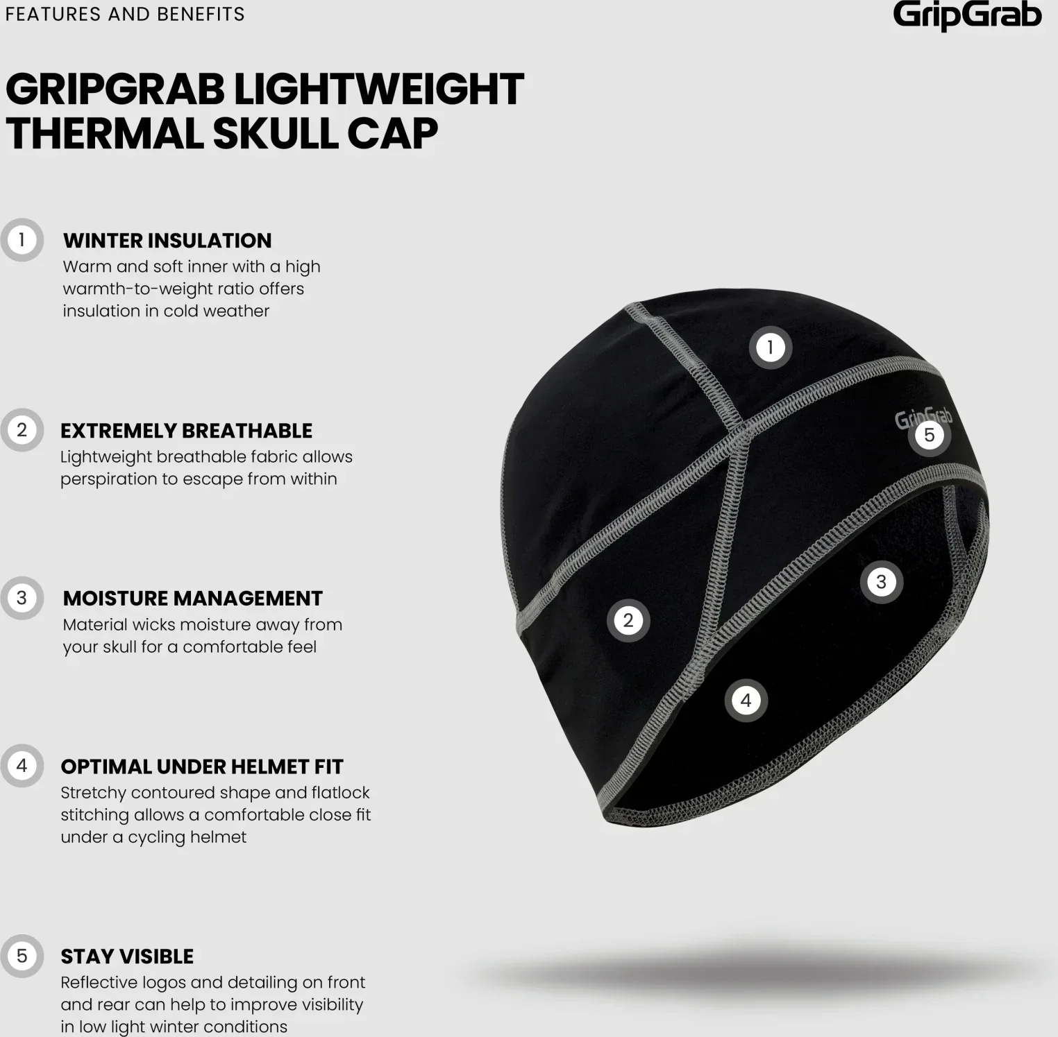 GripGrab Kids Thermal Winter Skull - Image 4